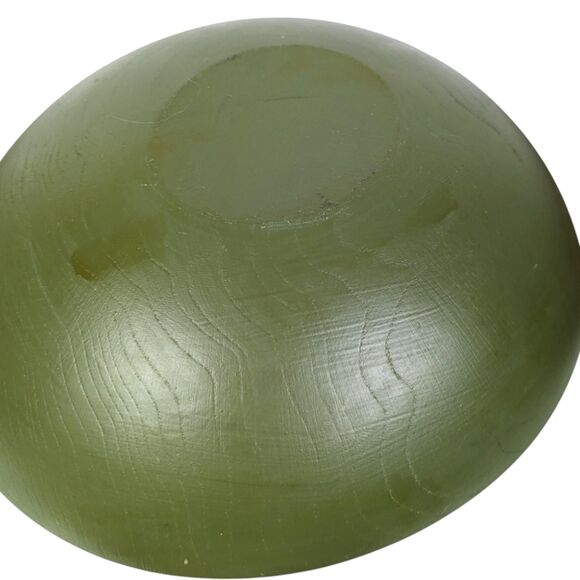 Hand Painted Floral Wooden Bowl: Rustic Centerpiece Decor - Picture 4 of 7